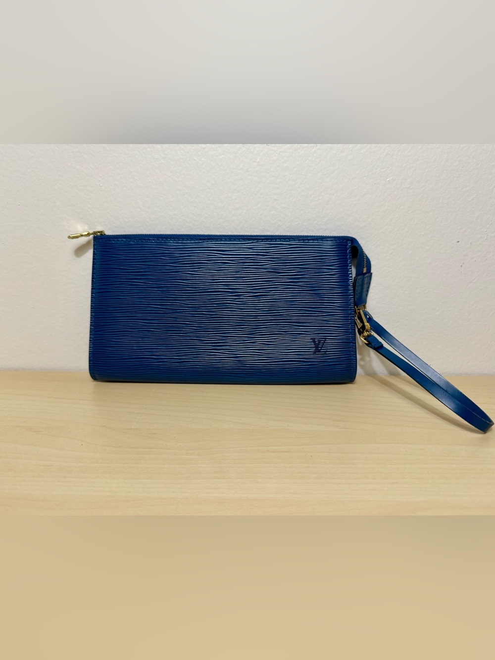 Louis Vuitton Epi Leather Wristlet in Deep Blue
